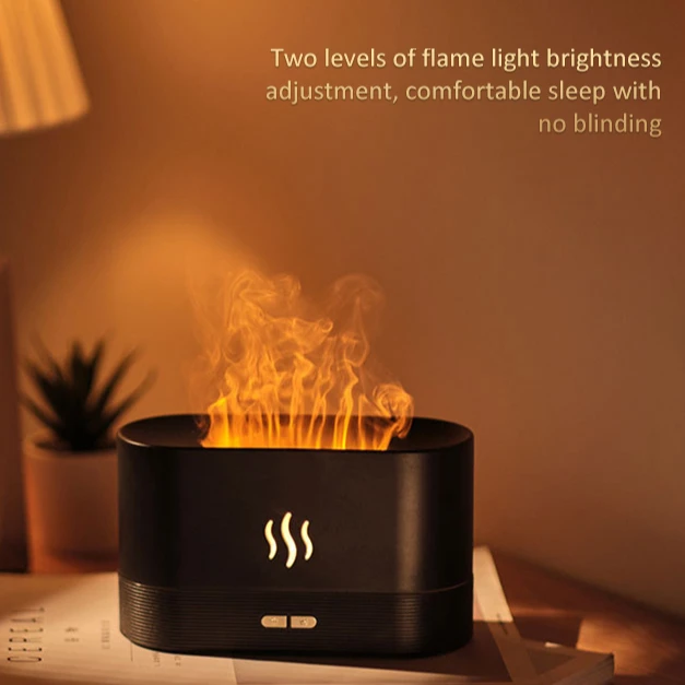 Usb Home Office Car Mini Humidifier Simulated Fire Flame Aroma Diffuser Colorful Led Ultrasonic Flame Humidifieri