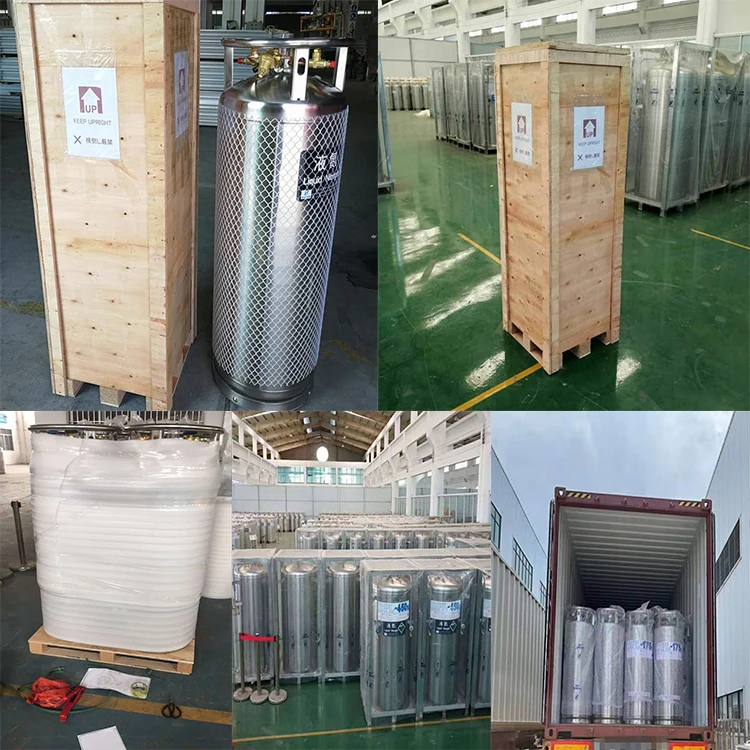 175L 1.4Mpa Cryogenic Liquid Nitrogen Lin Storage Dewar Container For Laser Cutting