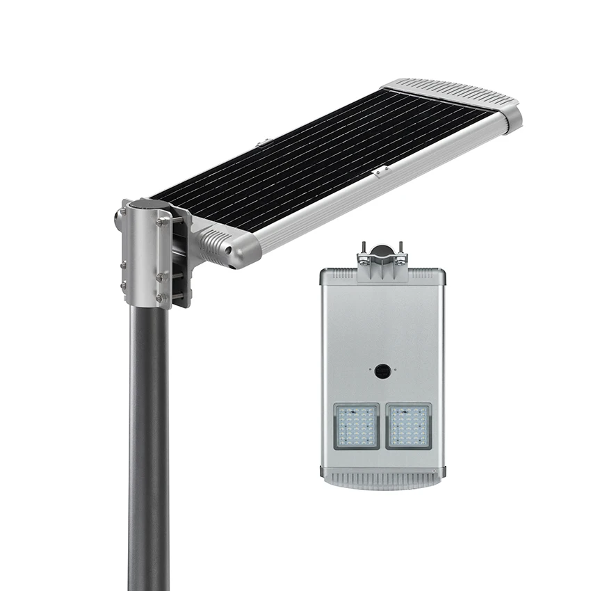 80W All-in-One Smart MPPT Solar Street Light Second Generation with LED Light Source IP65 Rated for Road Application