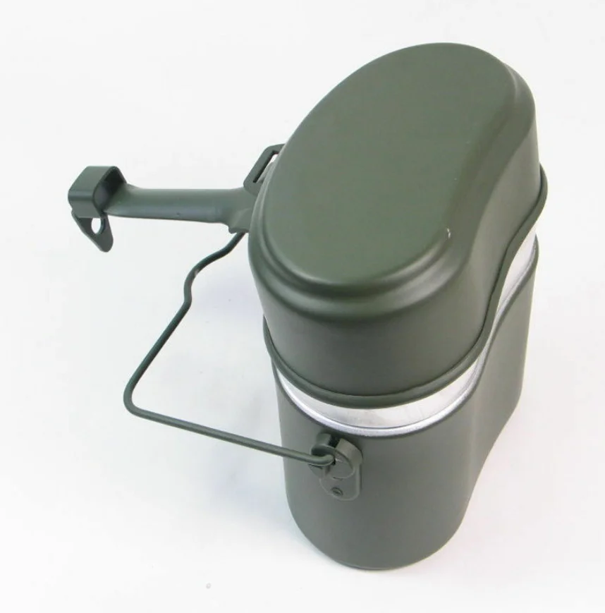 DFM1104  German Belarus Russia bowler mess tin lunch box camping heating pot bowl lid pan aluminum 3 pcs kit set