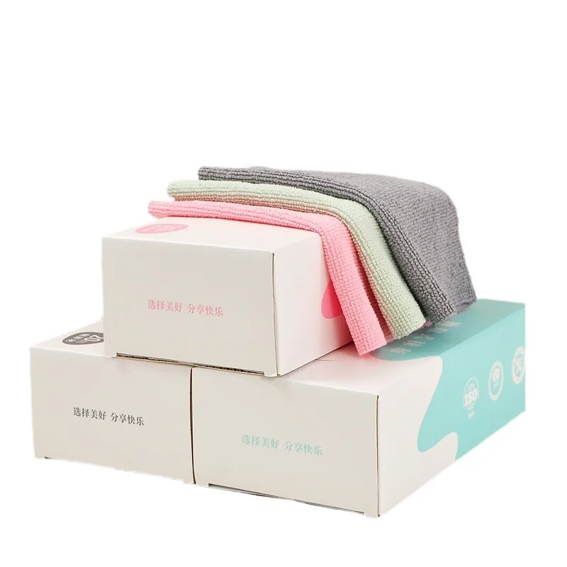 Disposable Extractive Removable Rag Dry And Wet Absorbent Dish Towel Microfiber Lazy Scouring Pad Kitchen Cleaning Cloth In Box