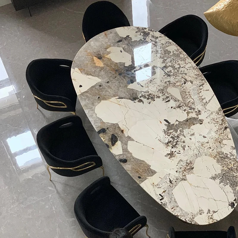 Низкая цена на заказ мраморные обеденные столы современный роскошный мраморный обеденный
