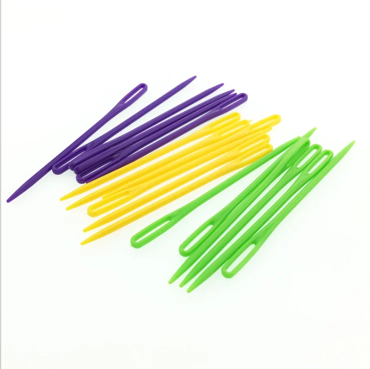 Large Eye Stitching Needles Plastic Loom Crocheting Hand Knitting Punch Needle Kit Felt Set DIY Tools Needlework Supplies