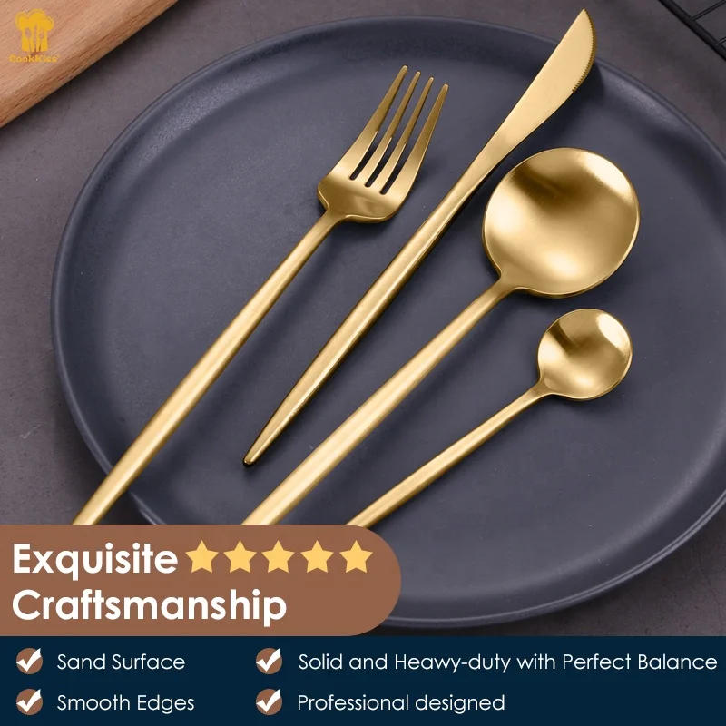 Luxury Cutipol Stainless Steel Couvert Set White And Silver Cutlary Chopstick Spoon Fork Gold Flatware