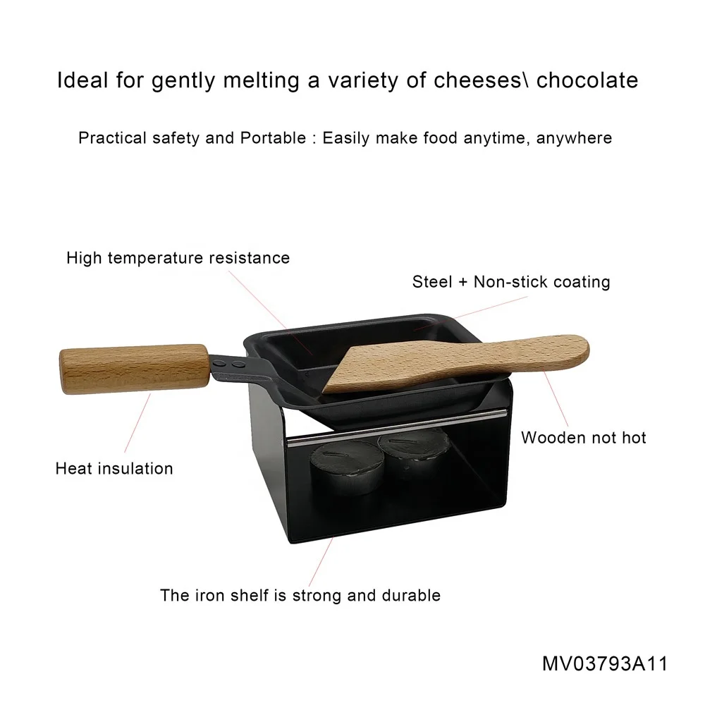 High Quality 5pcs 3 in 1 Mini  Practice Cheese  Fondue Burner set Baking Tool