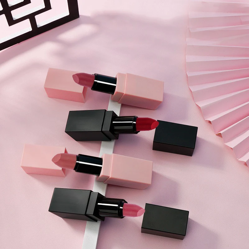 Top Selling Creamy Lipstick Pink Black tube Private Label Own Trademark Vegan red smooth soft lip makeup Wholesale new products