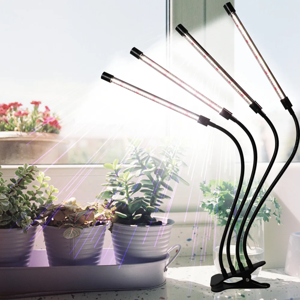 LED Plant light red and white spectrum 5V USB clip dimming timer Full Spectrum indoor LED Grow Light