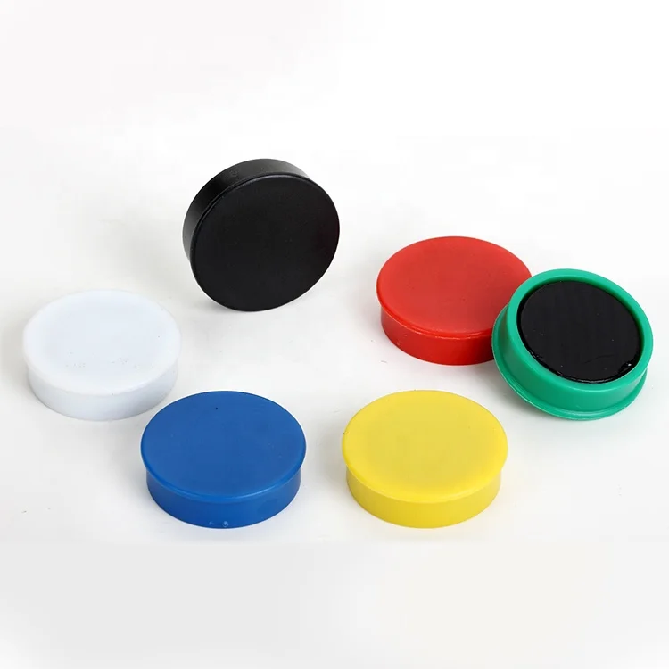 Strong Plastic Coated Round Pot Magnet 30mm Whiteboard Magnets