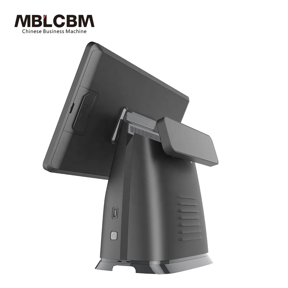 dual screen 15.6inch +15.6inch cash registers windows pos system for restaurant or retail