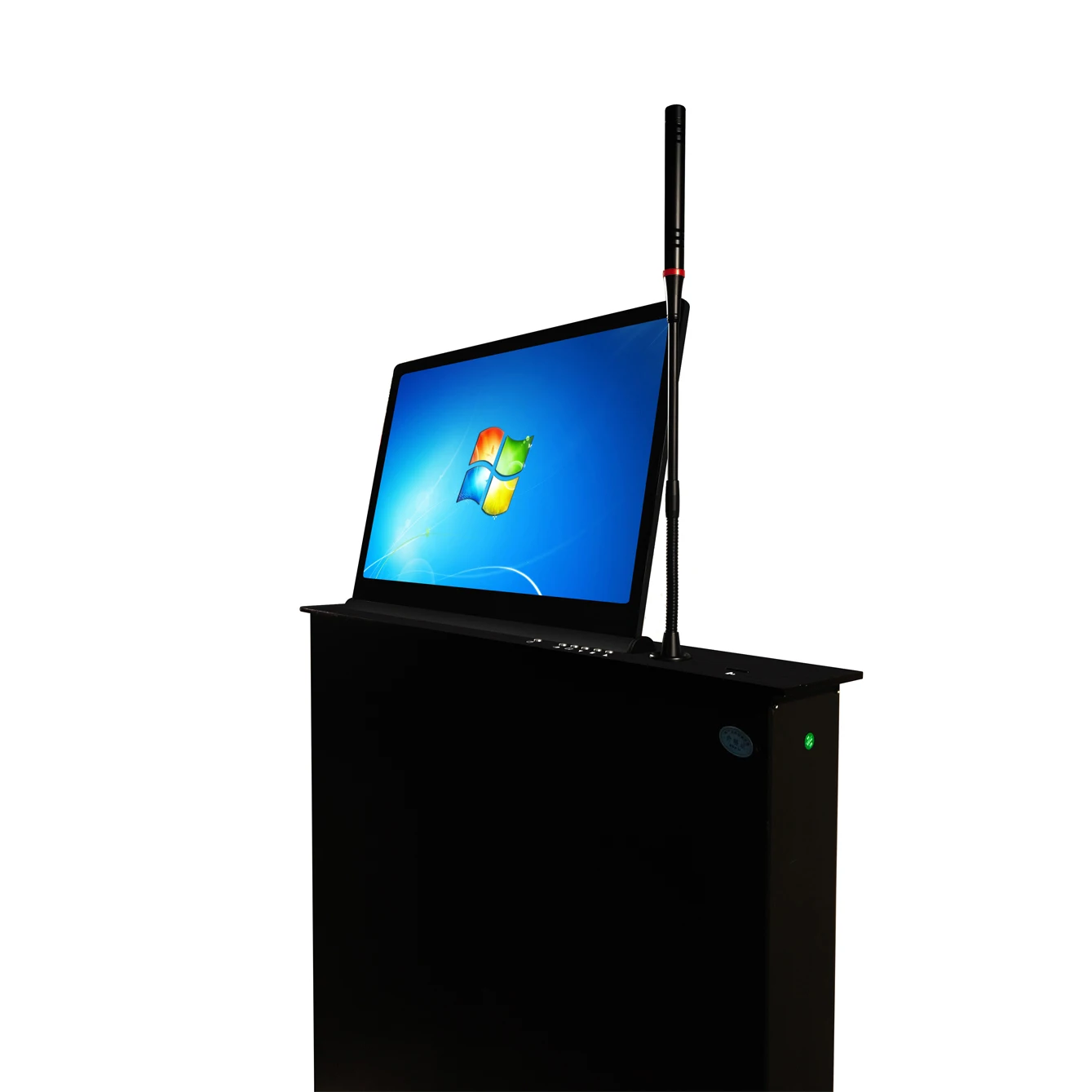 New arrival Motorized  pop up Lcd monitor lift with Microphone for paperless conference system equipment