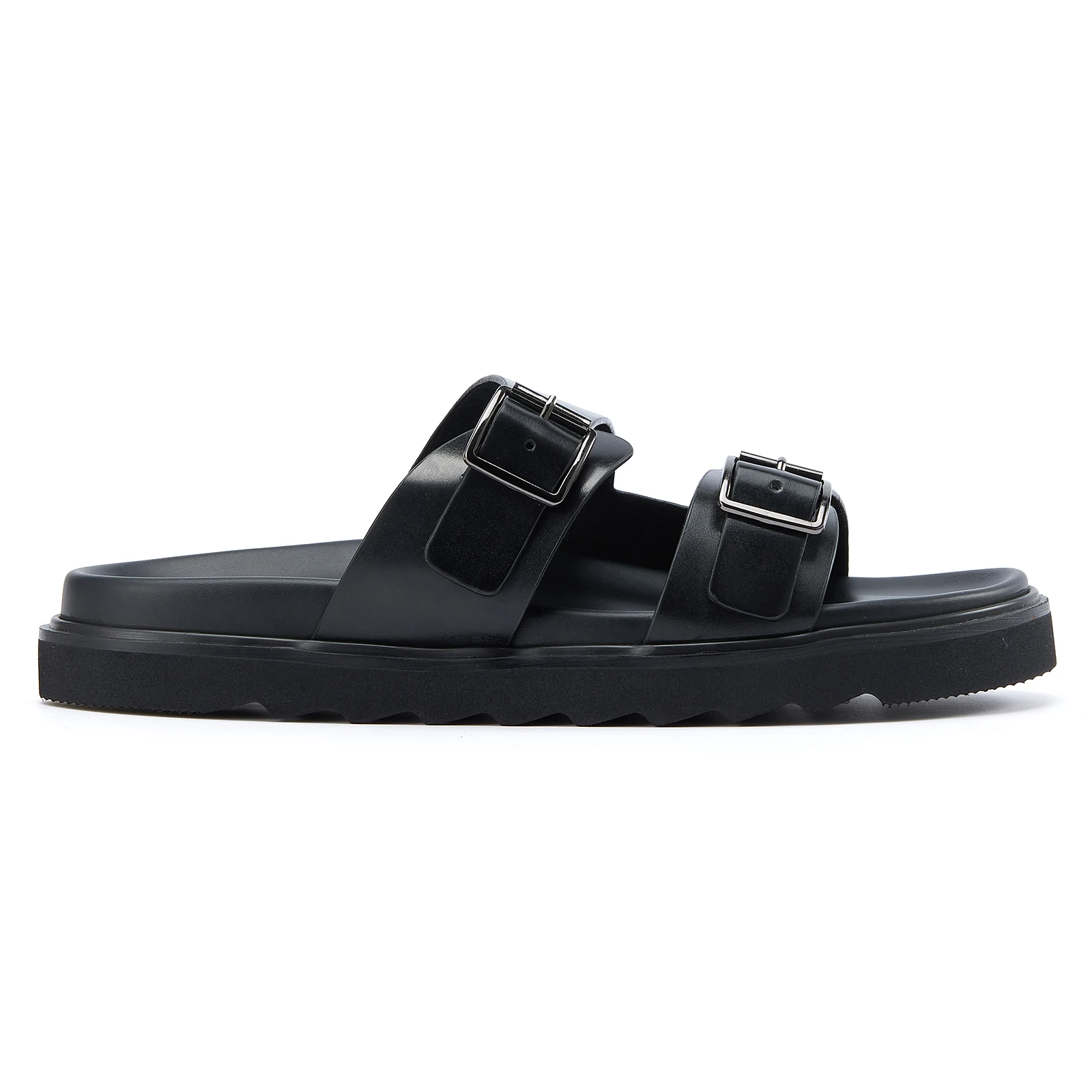 Trendy Genuine Leather Sandals Comfortable Non-slip Slippers Top Layer Cowhide Vamp EVA Outsole Comfortable Mens Casual Shoes