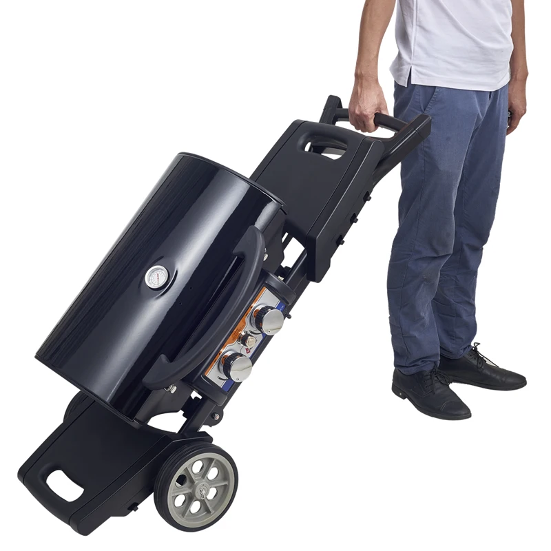 HS-380 портативный складной газовый гриль для барбекю с 2 горелками оптовая продажа кемпинга