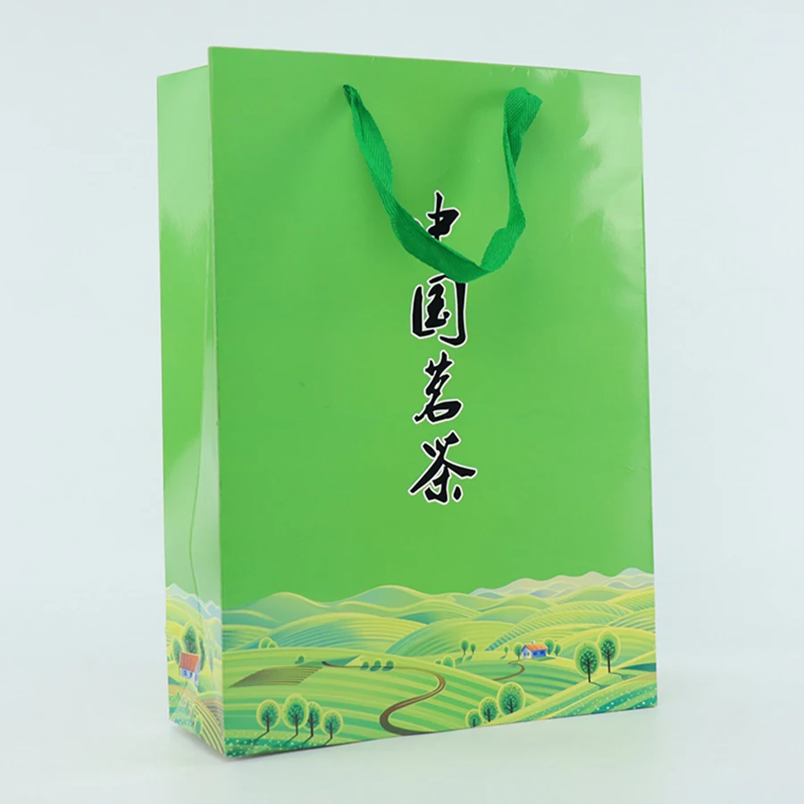 Wholesale custom competitive price green gift paper bag shopping for packaging kraft printed euro tote gift paper bags