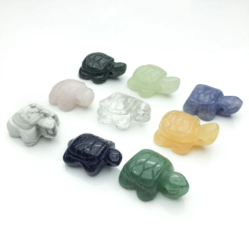 Wholesale hot selling various crystal  hand carved turtle quartz crafts