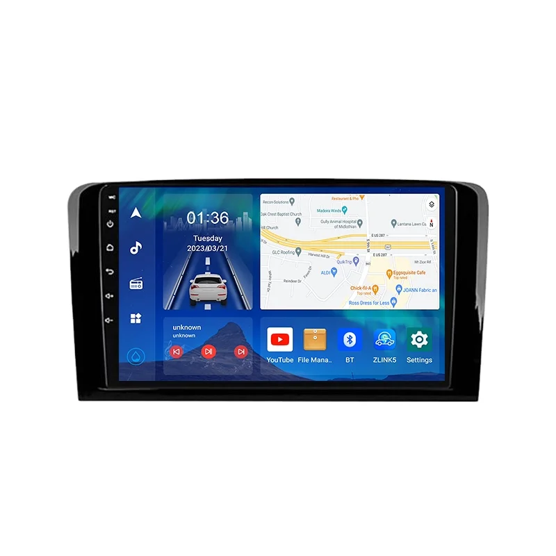 BHNEW android для Mercedes Benz M CLASS ML W164 X164 ML350ML300 GL500 ML320 ML280 GL350GL450 Автомобильная стерео двойная din