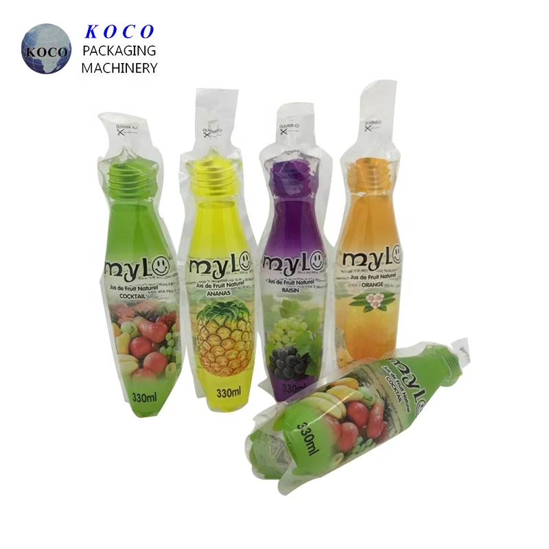 KOCO  Milk Apple Juice Liquid Packing Bag Jelly Nozzle Bag Self-supporting Plastic Cover Bag