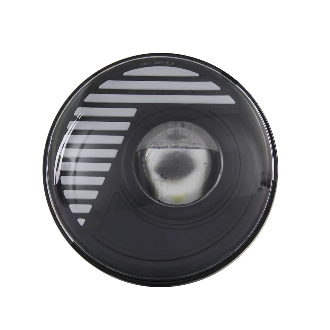 7 Inch Fog Light  Big Eyes DRL Light Round  50,000h Service Life  Lamp Beads 45W with up to 50% More Vision White Halo Ring