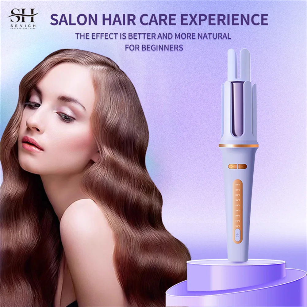 Hair Curler Wireless Automatic Portable Mini Waver Rotating Cordless Hair Straightener And Curler 2 In 1
