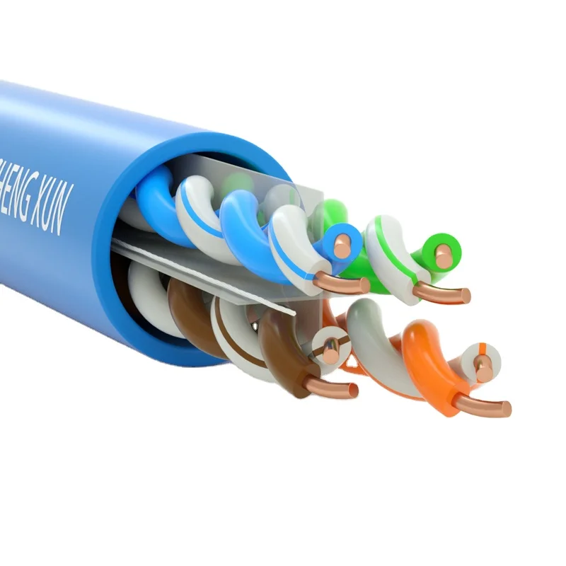 OEM own logh solid copper ftp stp 23awg communications cable cat6 cat6e 200m kablo netlink cat6