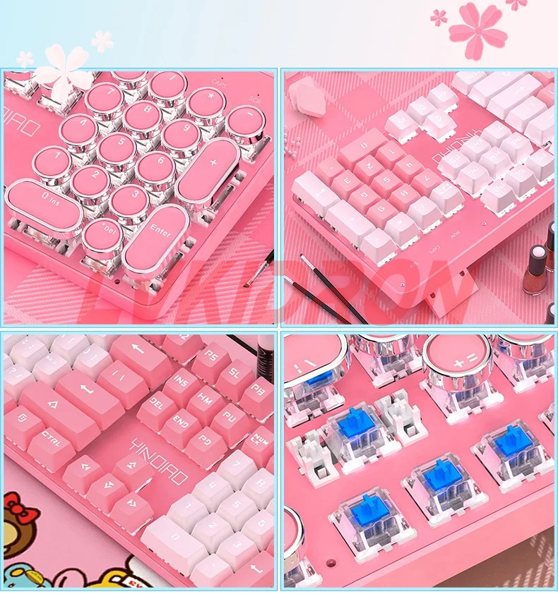 ZK-4 Gaming Keyboard Leds Hot Swap Mechanical Ergonomic Gaming Keyboard