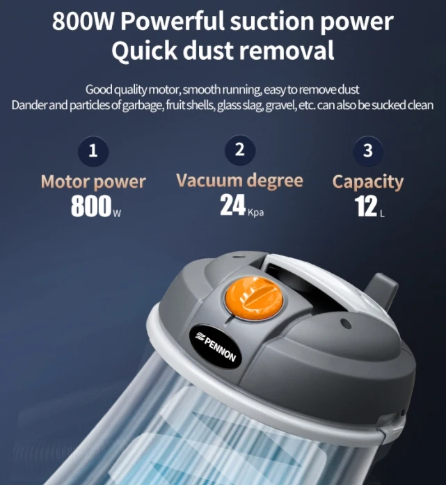 Sell well silent 12L 800w silent dry vacuum cleaner high quality vacuum cleaner for hotel office home