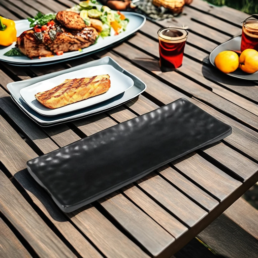 Прямоугольная меламиновая тарелка для суши