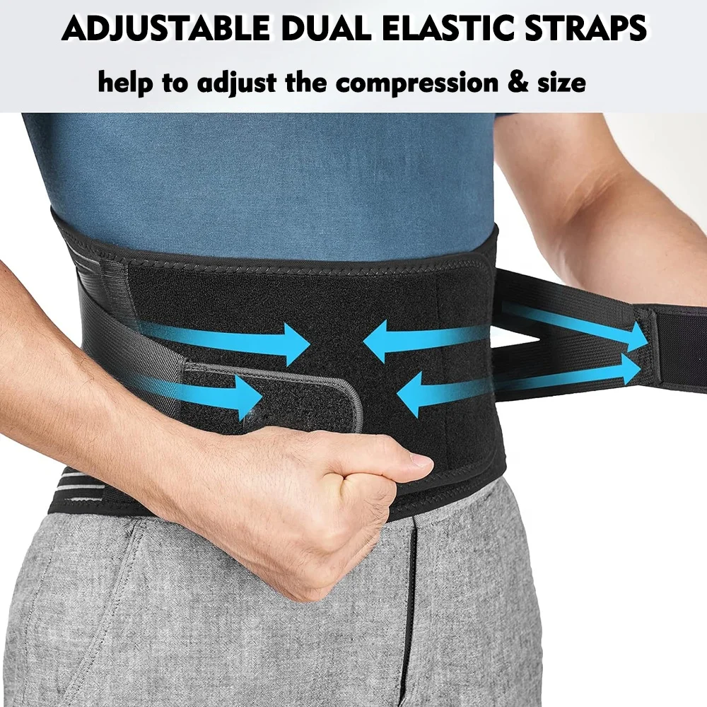 medical working safety medicated double pull breathable waist support brace back pad lumbar support belt for back pain