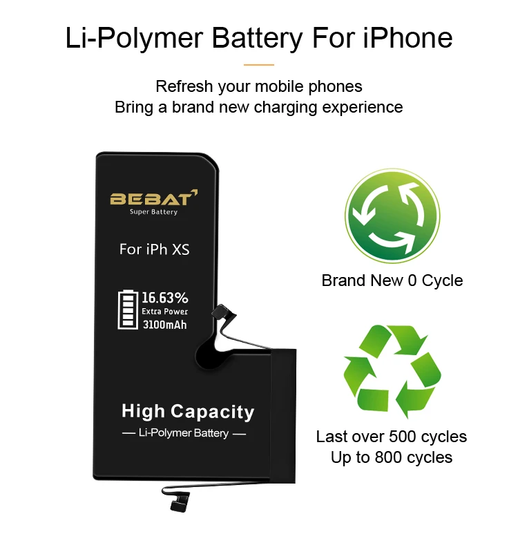  Новый совместимый Встроенный аккумулятор для iphone 5 5s 5c se 6 6s 7 8 plus x xs xr повышенной