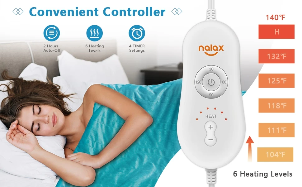 50*60 in Electric Heated Blanket Super Soft Velvet Heated Car Blanket