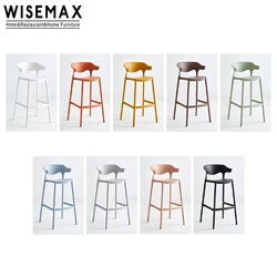 WISEMAX FURNITURE popular commercial bar furniture modern high bar stool plastic bar chair counter stool