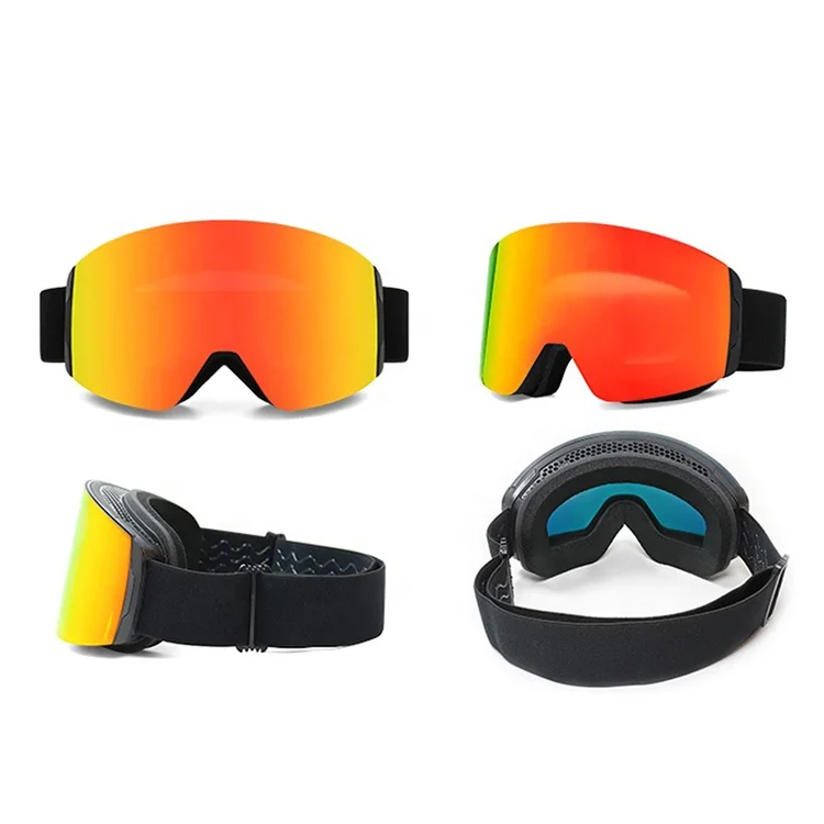 Professional strap private label custom snowmobile skiing goggles Magnetic ski and snowboard goggles