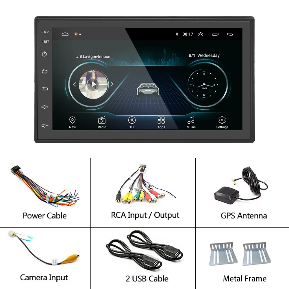 Автомагнитола Podofo 2 Din Android 7 дюймов