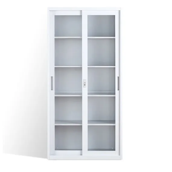 Metal Storage Cabinet Sliding Doors Door Roller Shelf