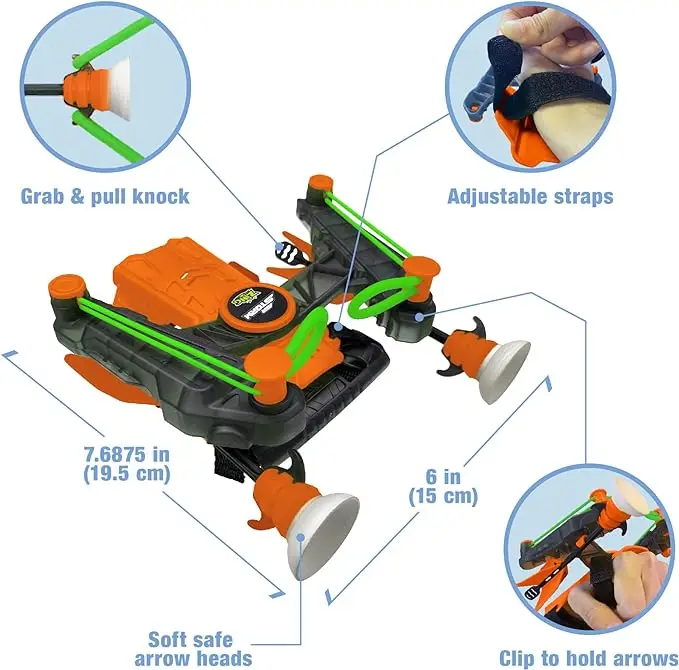 Wrist Bow and Arrow Sets Archery Set with Target for Boys & Girl Ideal Gift Indoor & Outdoor Sport