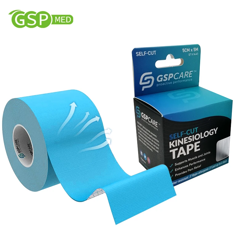 Latex Free Pure Elastic Cotton Pre cut Kinesiology Sports Tape Athletic Tape