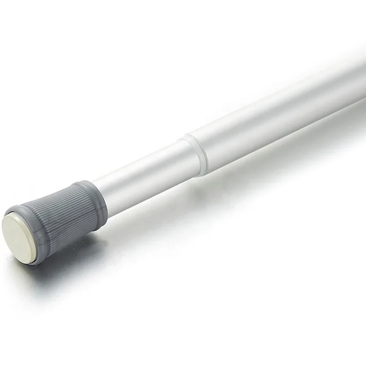 
Wholesale Basic Metal Iron Rod Black Shower Curtain Pole Steel Curtain Rod 