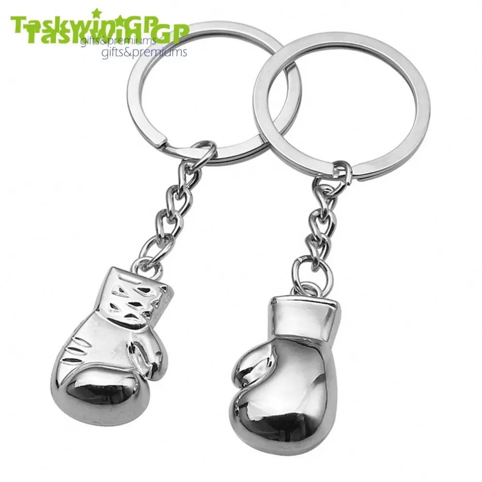 Taskwingifts Custom logo engraved metal key chain mini boxing glove keychain