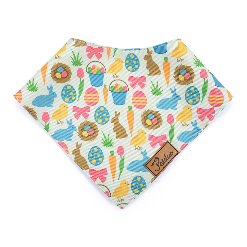 wholesale pet V cut  triangle polyester printed customized scarf dog bandana and headband dog bandana and scrunchie