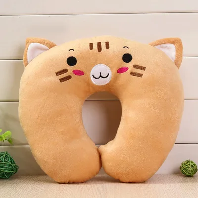 Cartoon Plush U-Shaped Neck Support Pillows Multiple Leisure Travel High-Speed Rail Aircraft High-Speed Rail Pillows PP Cotton