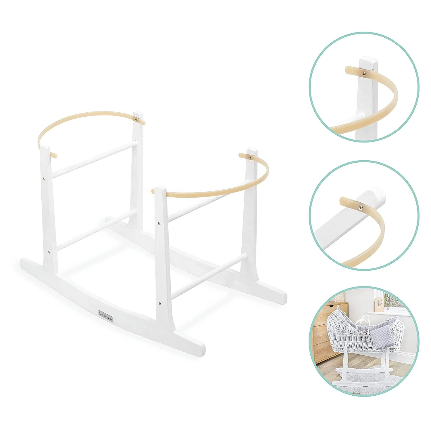 KC-071,Manufactory Portable Baby Cradle Rack Wood Rack Rocking Rattan Weaved Baby Bassinets Newborn Bed Infant Sleeping Basket