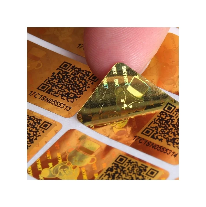 Proper Price Hologram material Custom Printing holographic label with QR code serial number