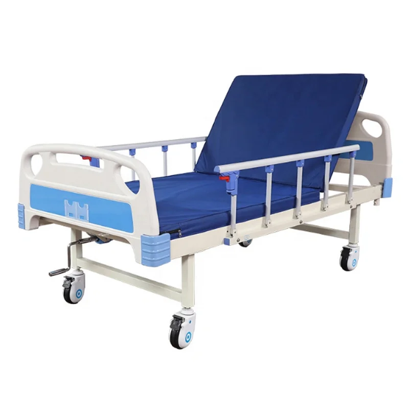 Cheap 1 Crank One Function Manual Bed Hospital Clinic Nursing Medical Bed for Patients Elderly Care Center Beds