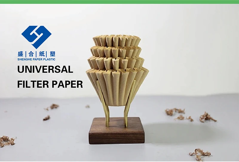Coffee Filter Paper Bag White Brown Color Size Customized Corrugated Hang an Ear Round V Filter paper