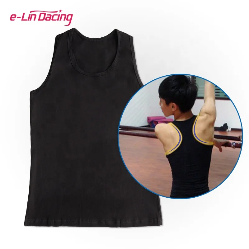 Men Gymnastics Tank Tops Sleeveless Ballet Dance Training Tees Shirts Undershirts Bodybuilding Singlets Vest Tight underwear