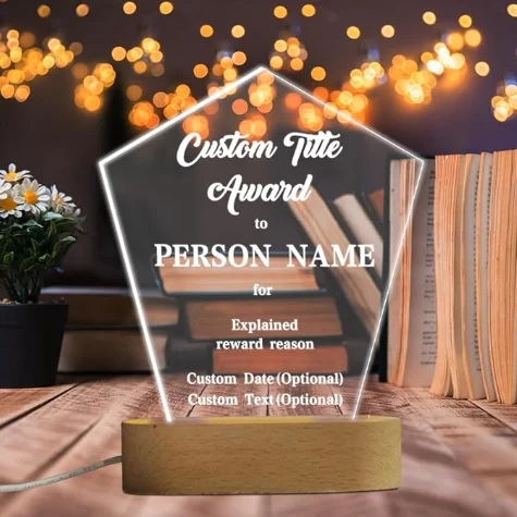 wholesale Custom acrylic award Acrylic recognition awards Personalized acrylic award for display