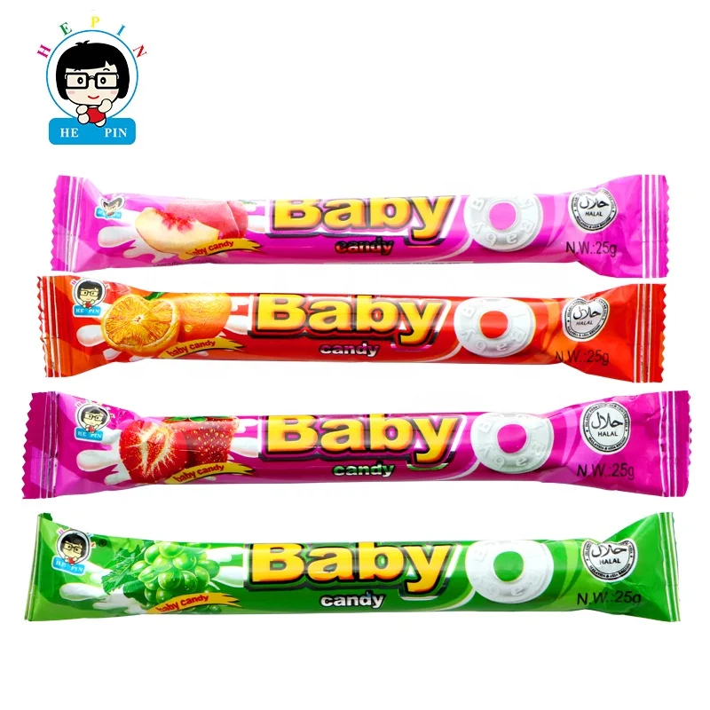 Wholesale Custom Order Baby Roll Candy Fruity Flavor Press Candy Sweet Tablet Candy