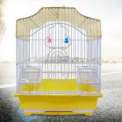2022 HOT selling  Low MOQ OEM birds cage with plastic trays metal parrot bird cage animal cages