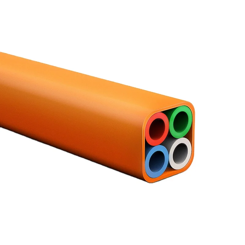 Chinese Durable 4 Way Circle  HDPE Microduct Tube Bundle For Air Blowing Fiber Optical Cable microduct fiber optic cable