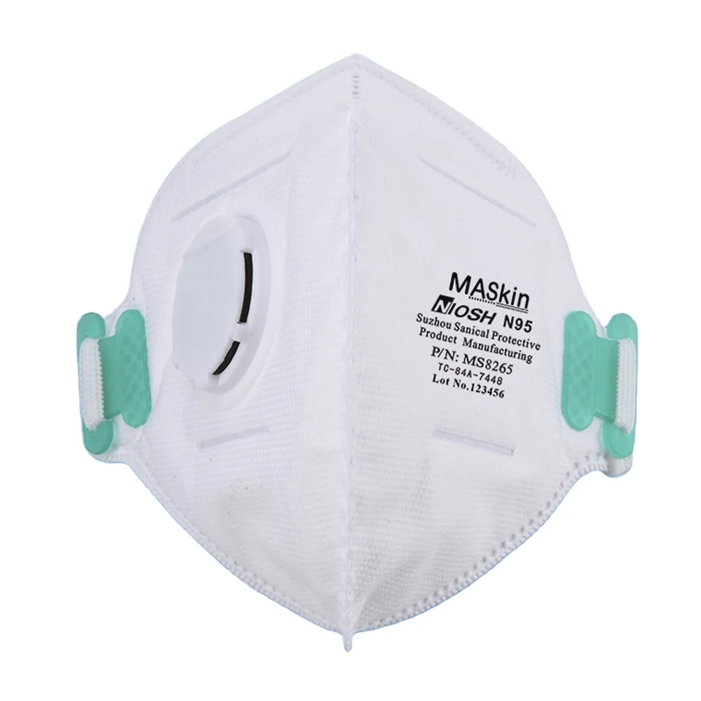 Breathing valve respirator N95 respirator N95 face mask respirator N95 fold flat valve respirator mask Benehal mask N95 8265