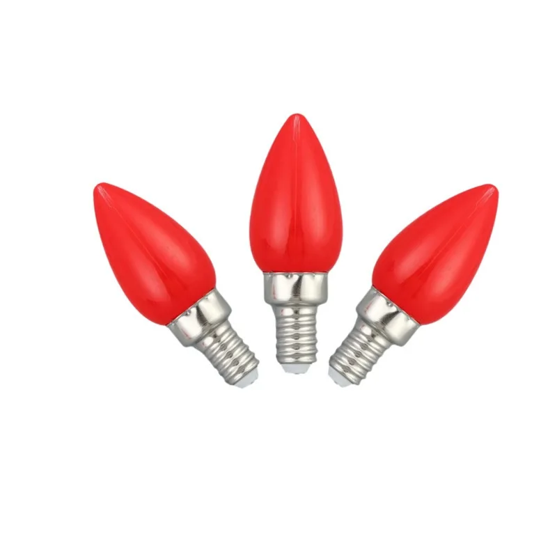AC220V LED candle light E12 E14 Buddha light bulb red divine table bubble lamp